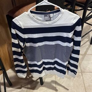 Puma Navy and White Crewneck